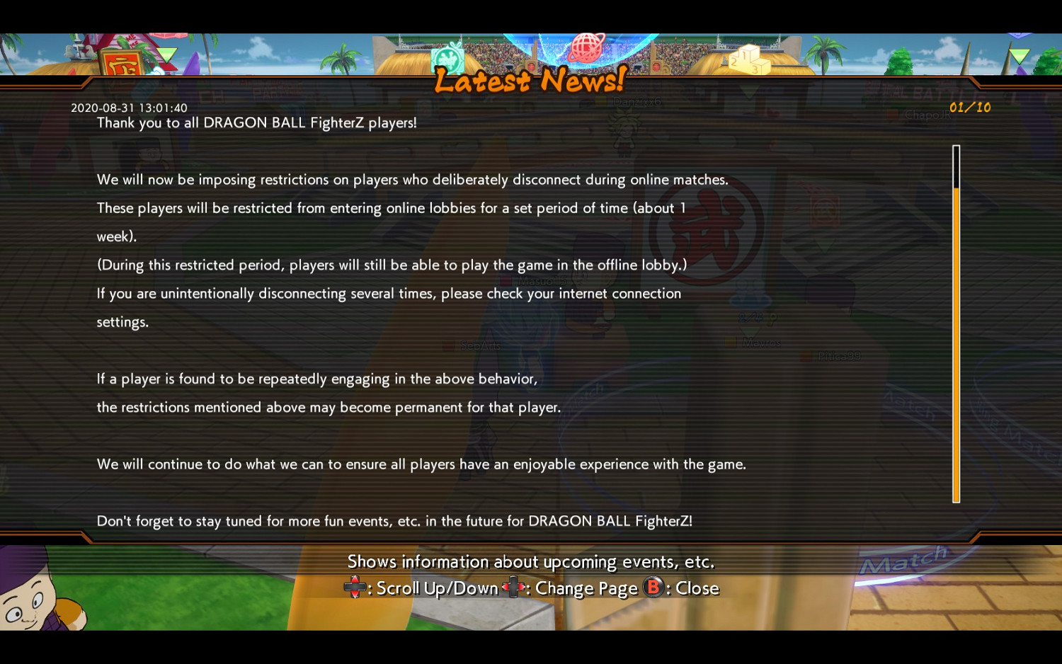 《七龍珠FighterZ》將對網戰怒退慣犯進行永久封禁