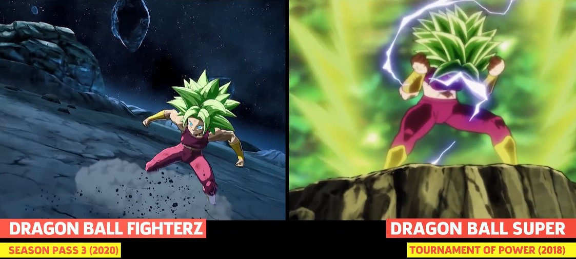 《七龍珠FighterZ》自在極意功悟空、卡芙拉與動畫對比