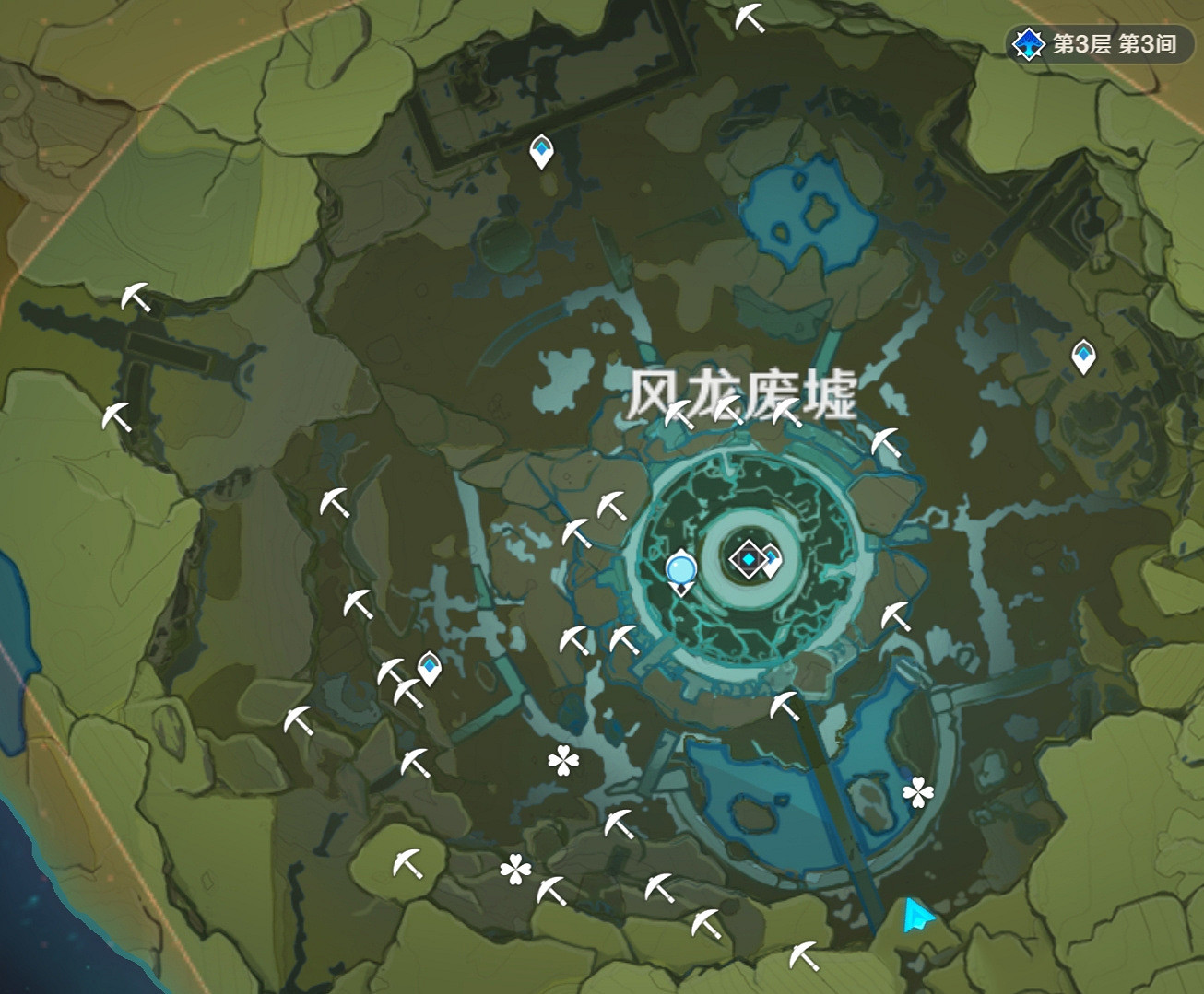 《原神》風龍廢墟水晶在哪 風龍廢墟水晶位置分享