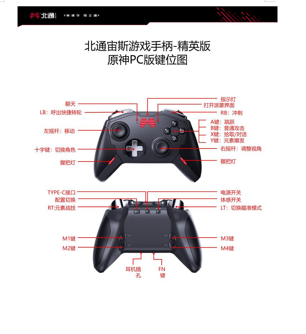 《原神》北通宙斯手把按鍵功能介紹 手把按鍵有哪些？