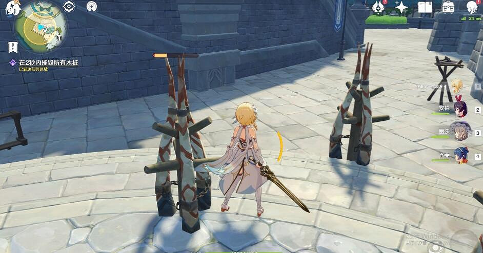 《原神》摧毀木樁技巧分享 艾琳未來的騎士怎麽做？