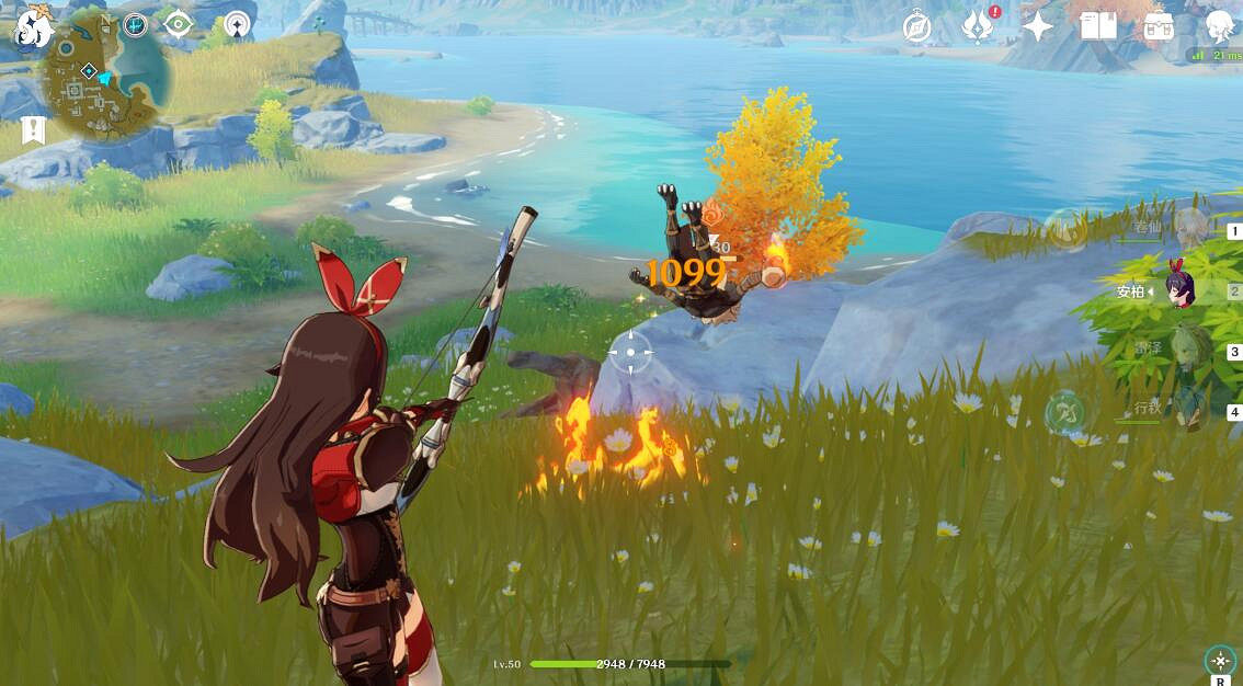 《原神》安柏強不強?安柏技能搭配心得分享 《原神》安柏強不強?安柏技能搭配心得分享