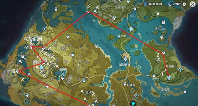 《原神》挖礦路線怎麽走？蒙德璃月挖礦路線分享