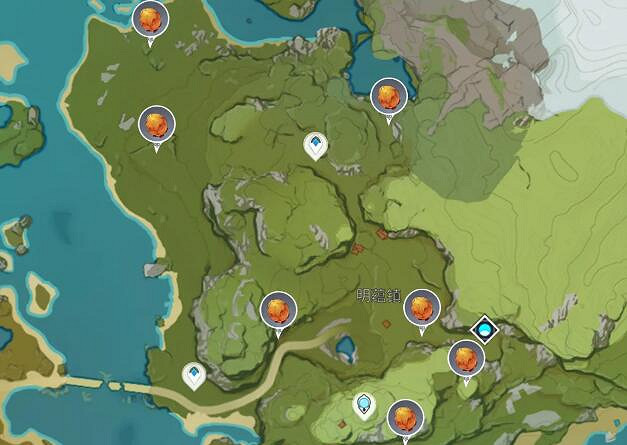 《原神》烈焰花花蕊位置在哪？烈焰花花蕊分布一覽