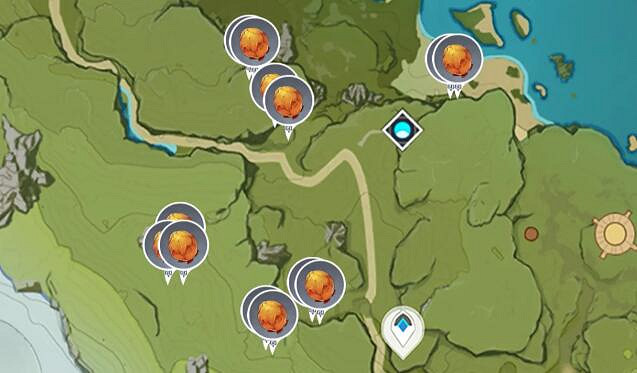 《原神》烈焰花花蕊位置在哪？烈焰花花蕊分布一覽