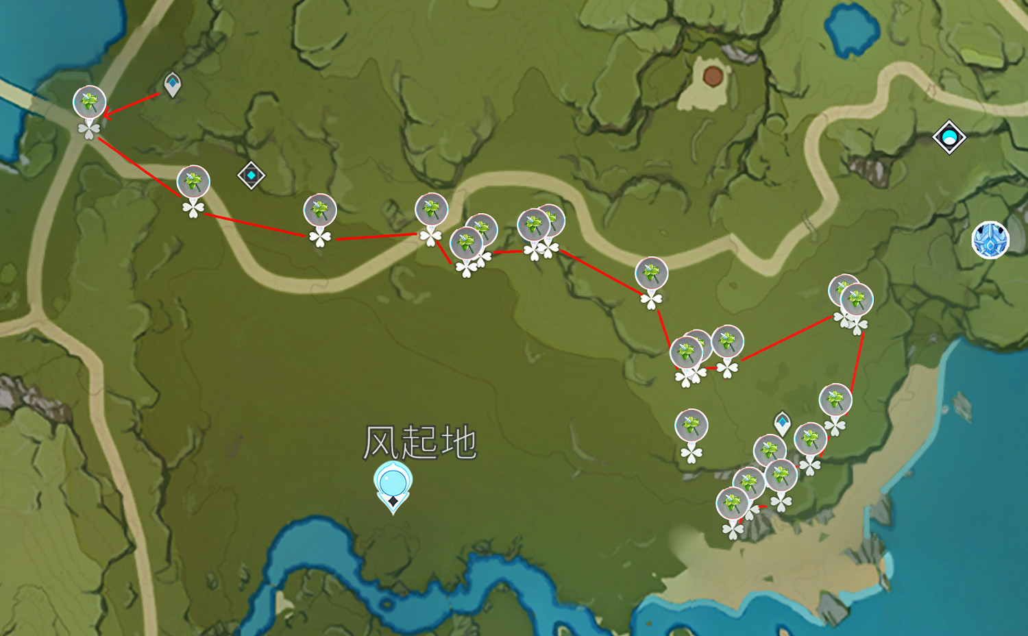 《原神》薄荷在哪採 薄荷採集路線推薦