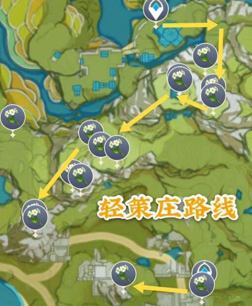 《原神》清心在哪裡採集？清心採集路線圖分享