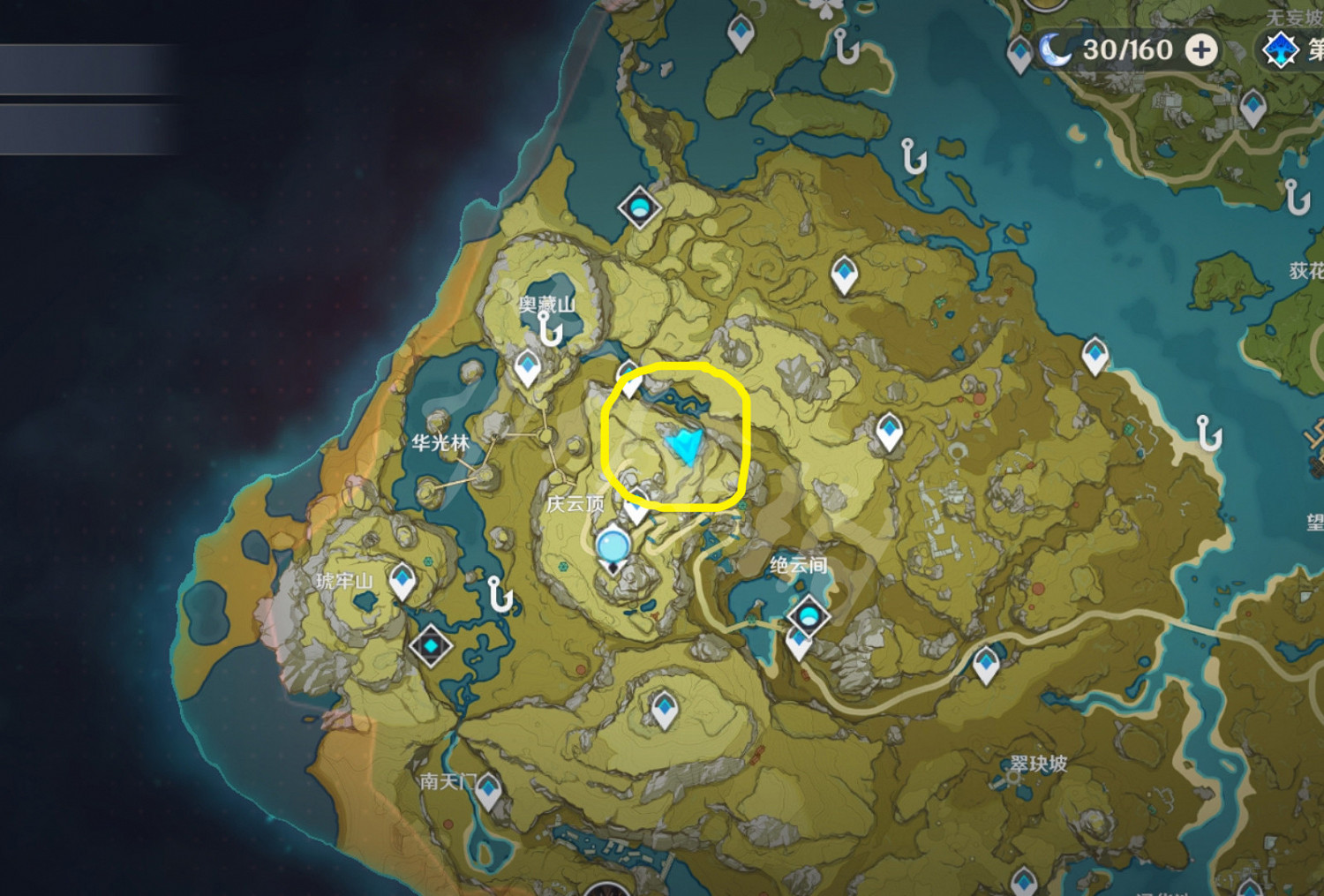 《原神》慶雲頂隱藏寶箱在哪？慶雲頂隱藏寶箱位置分享