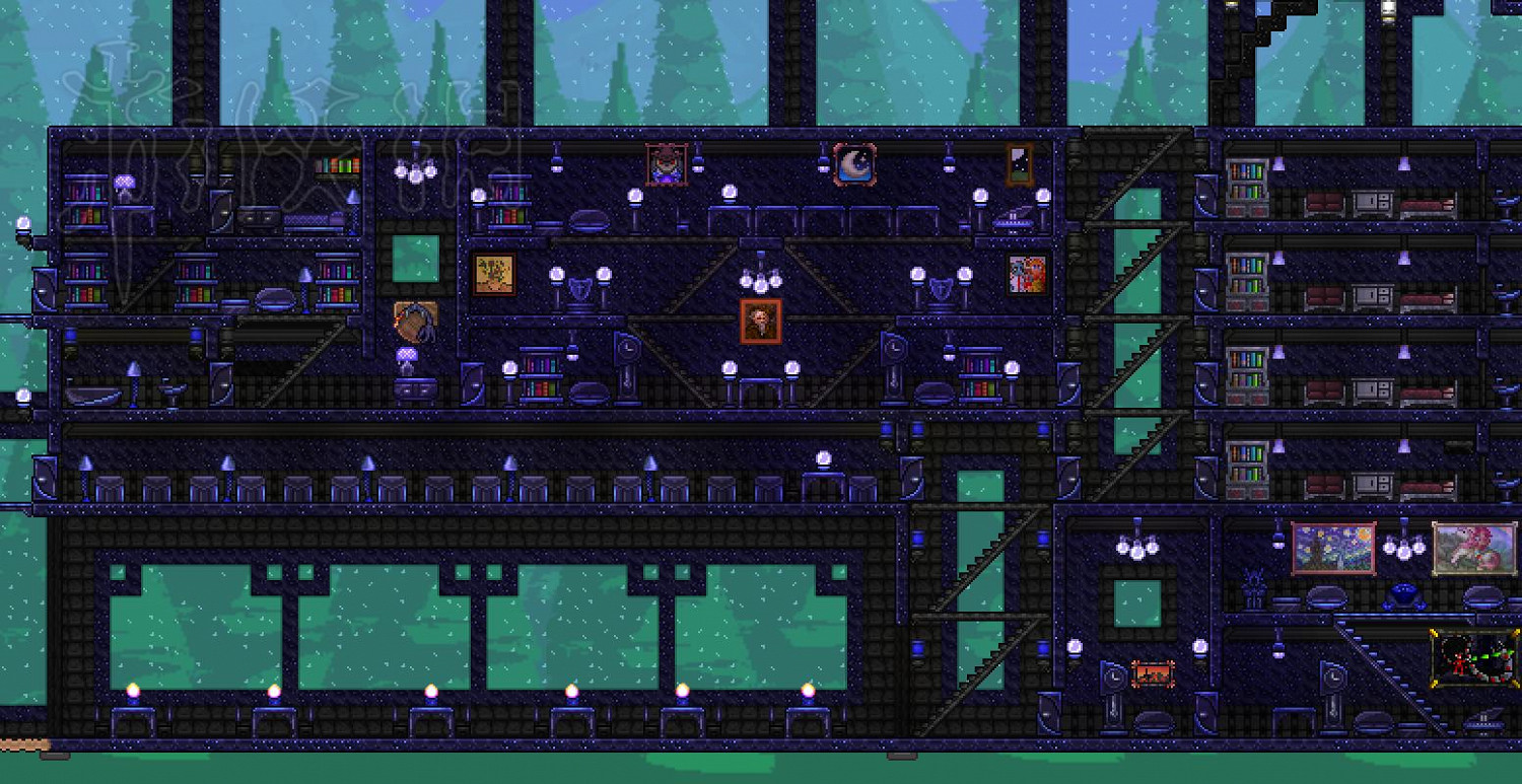 《泰拉瑞亞》玻璃棚兩極溫室布局分享 《泰拉瑞亞》玻璃棚兩極溫室布局分享