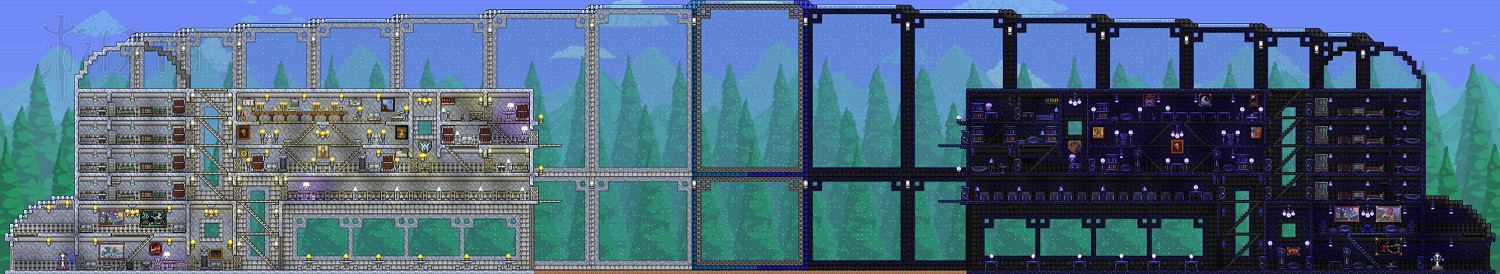 《泰拉瑞亞》玻璃棚兩極溫室布局分享 《泰拉瑞亞》玻璃棚兩極溫室布局分享