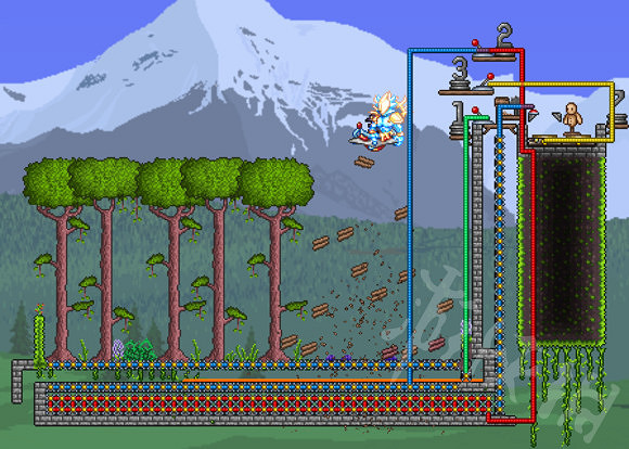 《泰拉瑞亞》怎麽利用bug收割樹木？利用bug收割樹木技巧
