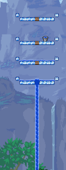 《泰拉瑞亞》全自動無電路刷水機建造教學