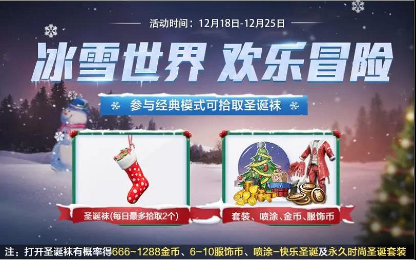 《和平精英》冰雪節福利活動一覽 2020和平精英聖誕活動