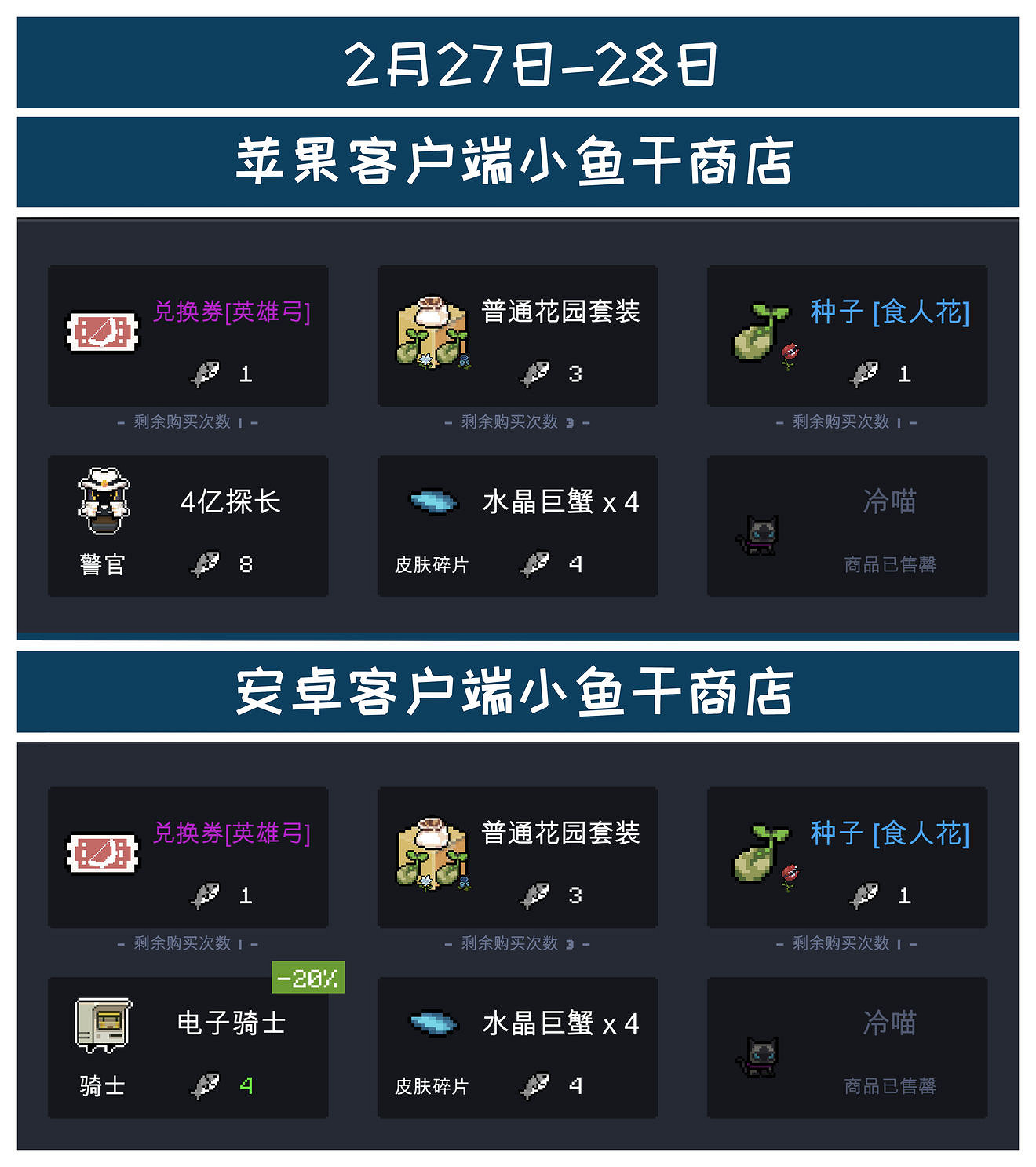 《元氣騎士》小魚幹商店春節新增 春節小魚幹商店有什麽東西 《元氣騎士》小魚幹商店春節新增 春節小魚幹商店有什麽東西