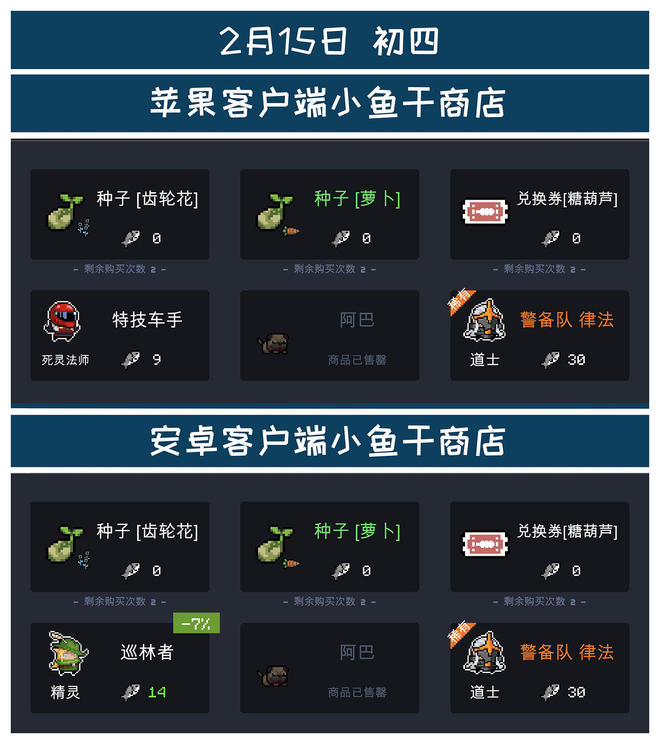 《元氣騎士》小魚幹商店春節新增 春節小魚幹商店有什麽東西