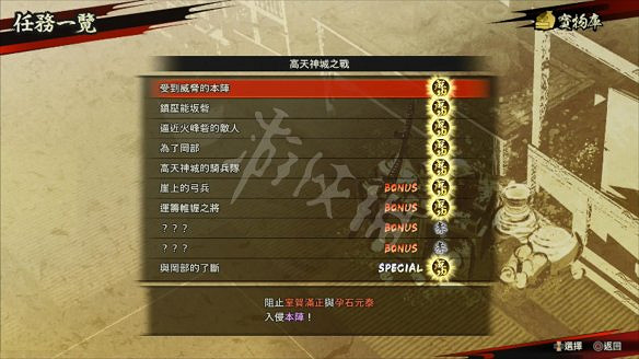 《戰國無雙5》圖文攻略：全劇情流程+全任務+全角色+全武器+全閃技+全任務+打鐵鋪+雜貨店+模式介紹+操作介紹+遊戲要點