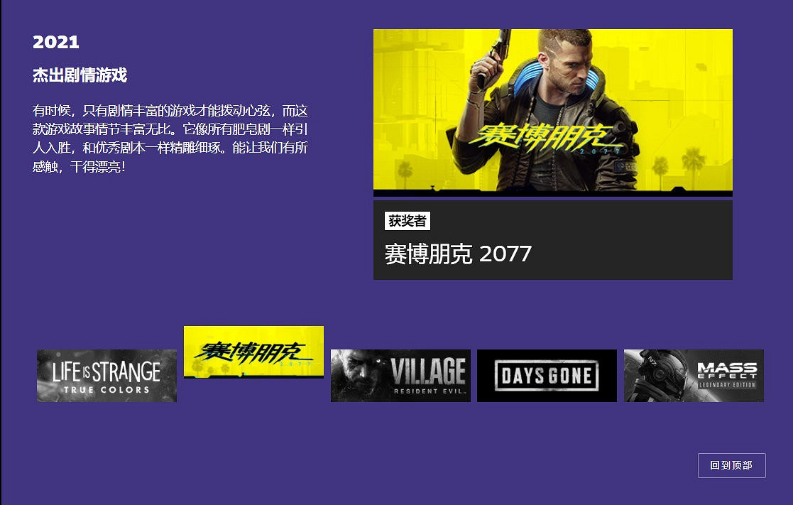 Steam大獎獲獎名單公布 《惡靈古堡8》獲年度遊戲 Steam大獎獲獎名單公布 《惡靈古堡8》獲年度遊戲