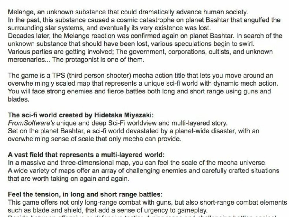 《機戰傭兵6》首批細節疑似曝光 宮崎英高的科幻世界 《機戰傭兵6》首批細節疑似曝光 宮崎英高的科幻世界