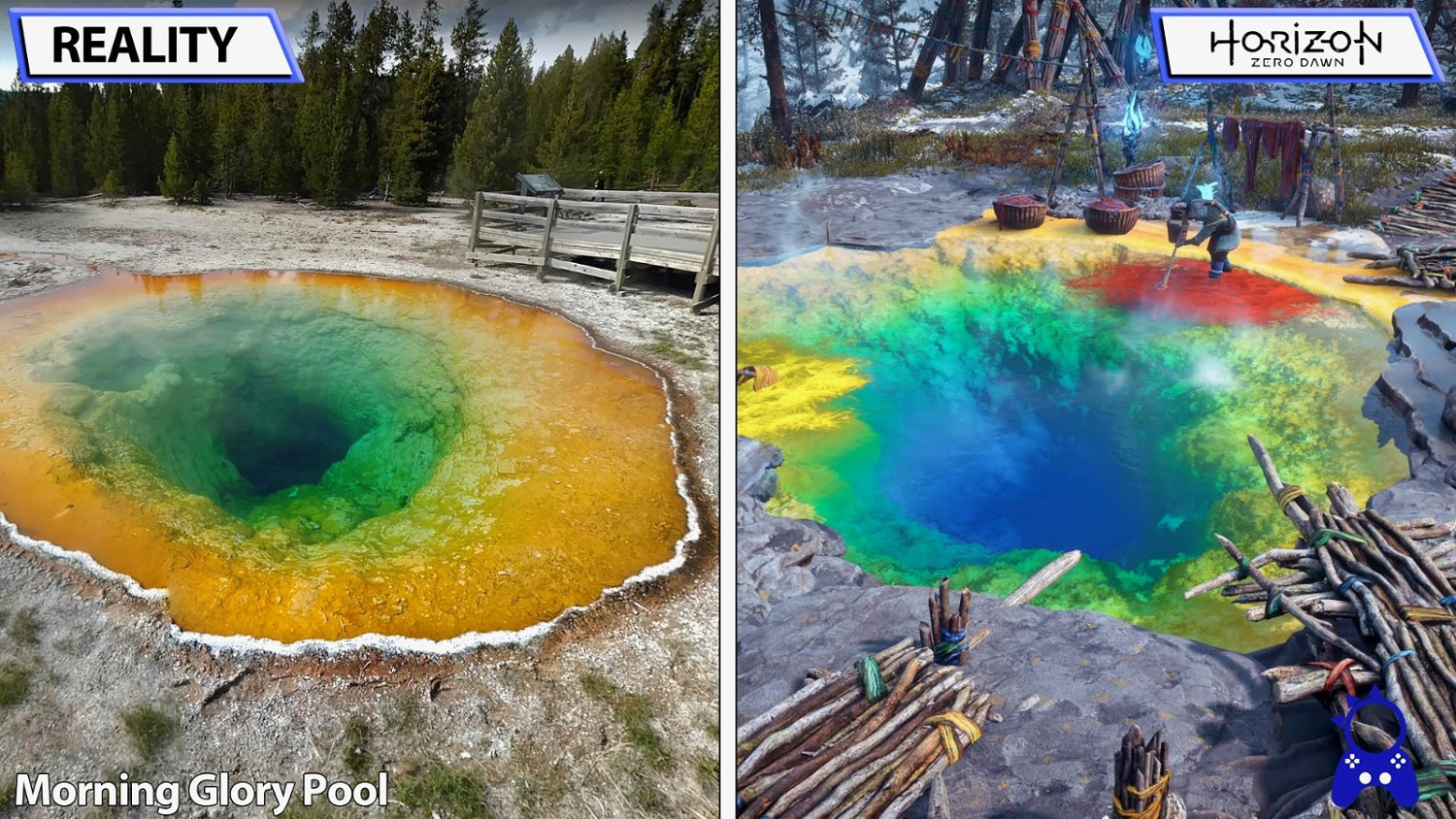 《地平線:黎明時分》遊戲與現實場景對比 太真實 《地平線:黎明時分》遊戲與現實場景對比 太真實