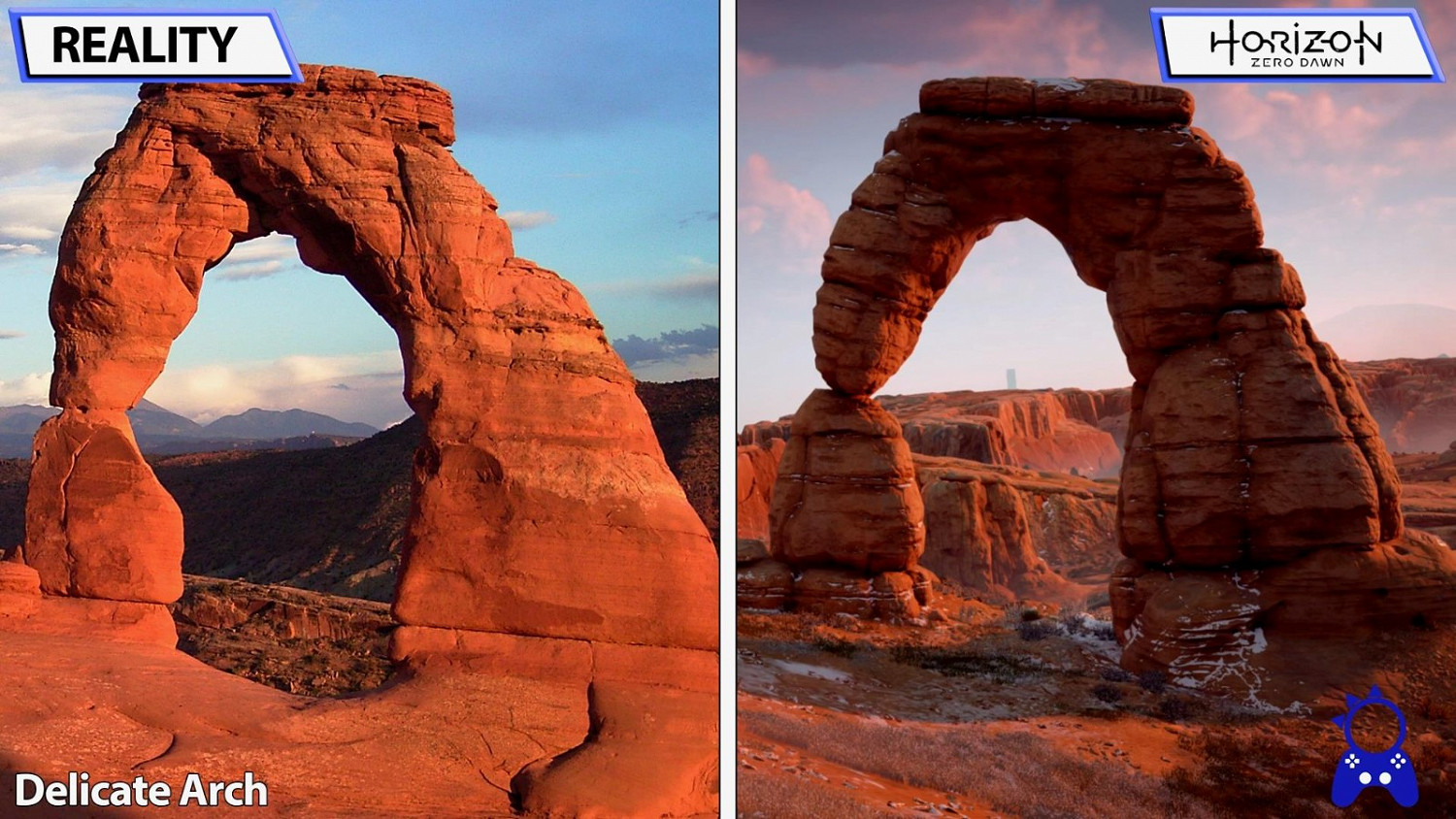 《地平線:黎明時分》遊戲與現實場景對比 太真實 《地平線:黎明時分》遊戲與現實場景對比 太真實