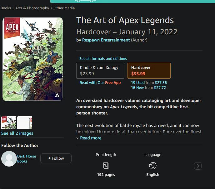 揭秘傳奇背後的故事 《Apex英雄》官方設定集今日發售 揭秘傳奇背後的故事 《Apex英雄》官方設定集今日發售
