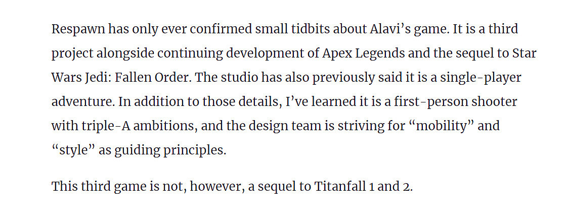 重生正開發全新3A級FPS 但不是《神兵泰坦3》