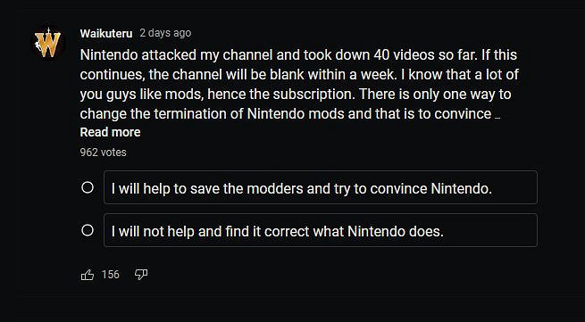 任天堂再次出擊 《曠野之息》Mod製作者影片被刪 任天堂再次出擊 《曠野之息》Mod製作者影片被刪