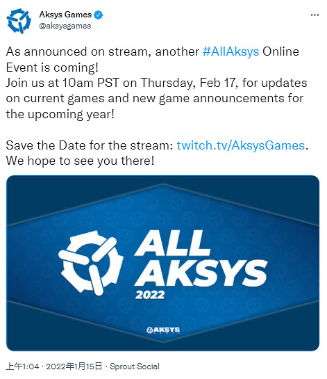 遊戲發行商Aksys Games 將於2月18分享新遊戲情況