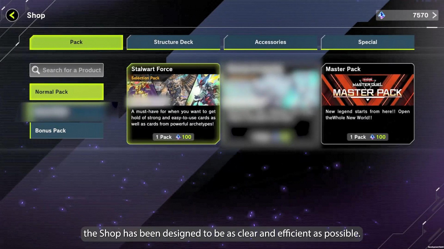 《遊戲王:大師決鬥》商店介面展示 花費寶石購買卡包 《遊戲王:大師決鬥》商店介面展示 花費寶石購買卡包