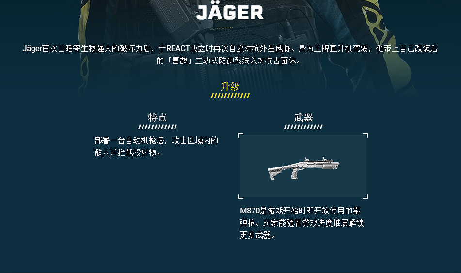 《虹彩六號:撤離禁區》JÄGER幹員介紹 《虹彩六號:撤離禁區》JÄGER幹員介紹