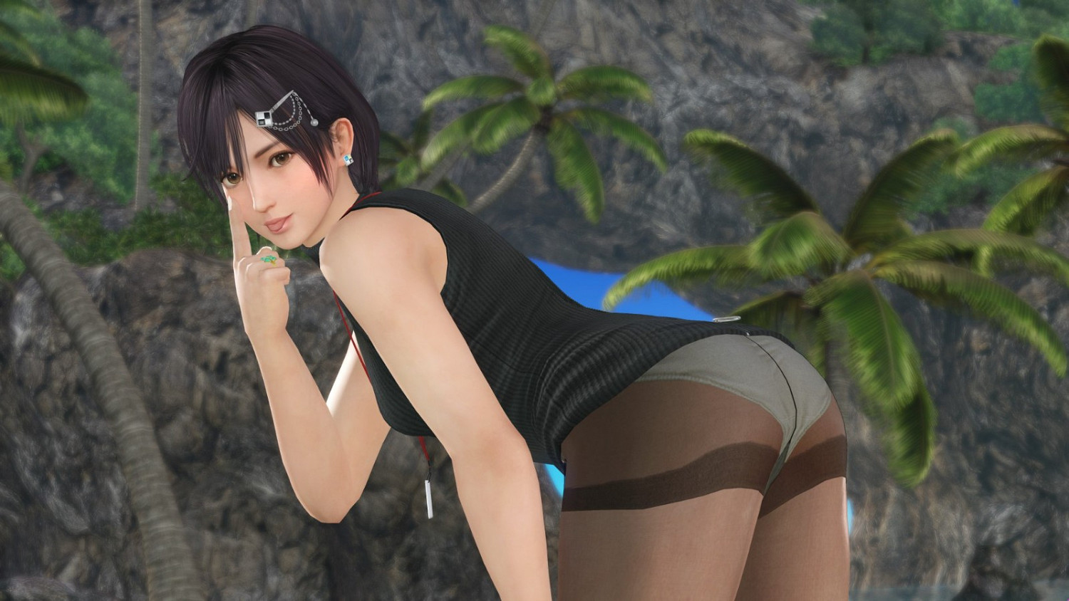 《生死格鬥女神假期》連動活動新泳裝 性感黑絲美腿 《生死格鬥女神假期》連動活動新泳裝 性感黑絲美腿