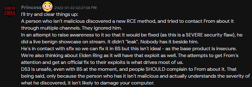 《黑暗靈魂3》惡意新漏洞曝光 不要線上遊玩