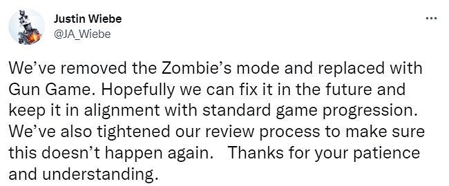 因為刷經驗問題 《戰地風雲2042》移除了新加入的殭屍模式 因為刷經驗問題 《戰地風雲2042》移除了新加入的殭屍模式