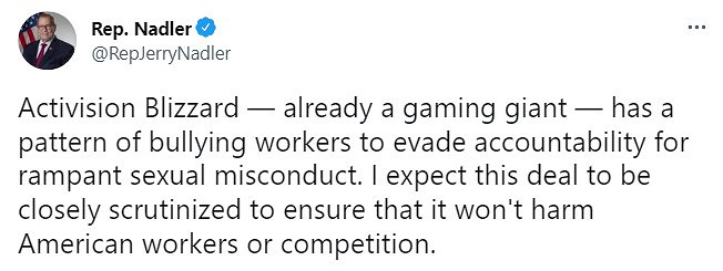 美國國會議員希望對微軟收購動視嚴格審查：別再迫害員工