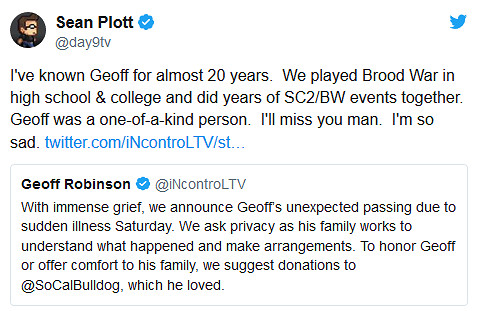 《星海爭霸2》知名解說員 InControl去世 年僅33歲