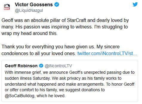 《星海爭霸2》知名解說員 InControl去世 年僅33歲