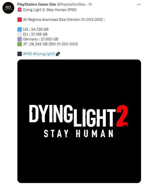 《垂死之光2：人與仁之戰》發售及預載時間地圖公布 大小約25-38GB