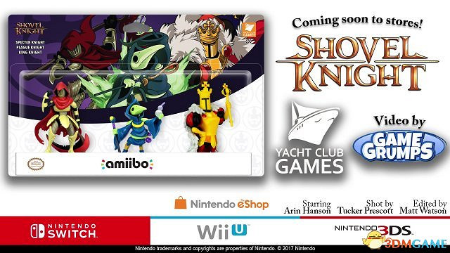 《鏟子騎士》amiibo宣傳影片 風格雖二但很有趣 《鏟子騎士》amiibo宣傳影片 風格雖二但很有趣