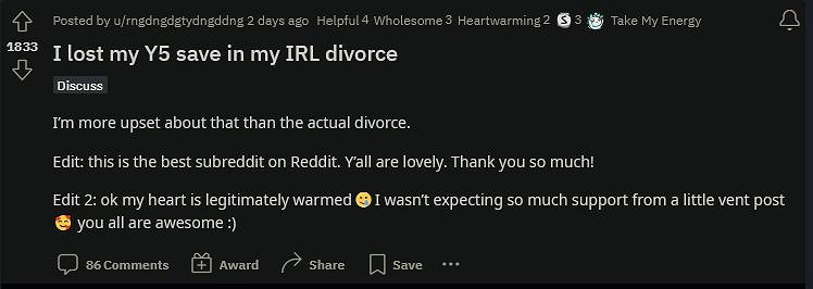 《星露谷物語》玩家因現實中離婚導致遊戲存檔丟失 《星露谷物語》玩家因現實中離婚導致遊戲存檔丟失