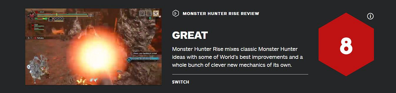 《魔物獵人崛起》ign評分高嗎?ign評分與評價分享 《魔物獵人崛起》ign評分高嗎?ign評分與評價分享