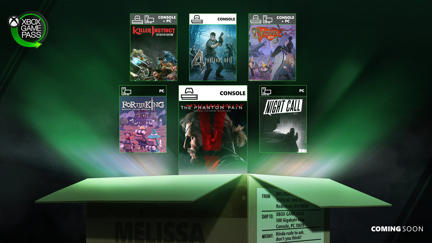 Xbox Game Pass (XGP) 七月新增六款遊戲 《潛龍諜影5》《惡靈古堡4》在列 Xbox Game Pass (XGP) 七月新增六款遊戲 《潛龍諜影5》《惡靈古堡4》在列