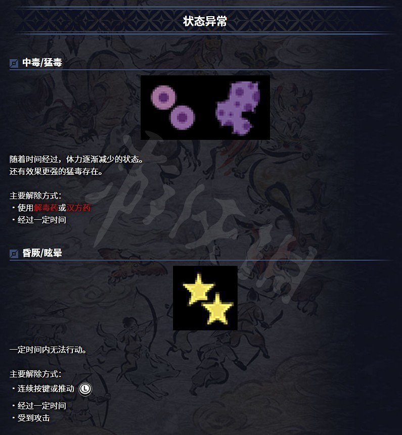 《魔物獵人崛起》狀態圖示怎麽看 狀態圖示全解