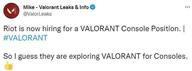 拳頭招聘主機遊戲設計師《Valorant》將來有可能登陸主機平台
