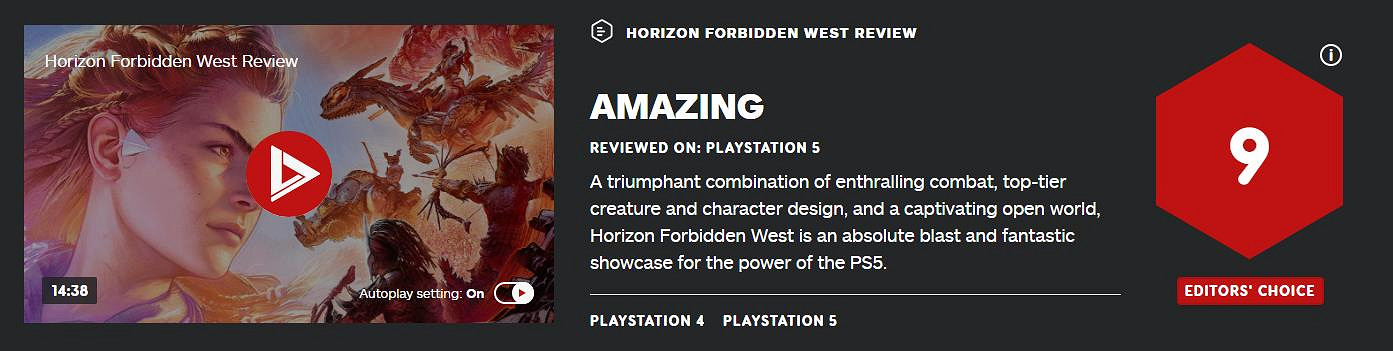 《地平線：西域禁地》媒體評分解禁 MC站均分88