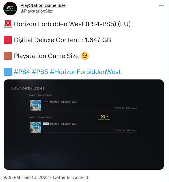 歐版《地平線：西域禁地》預載開始 實機大小曝光