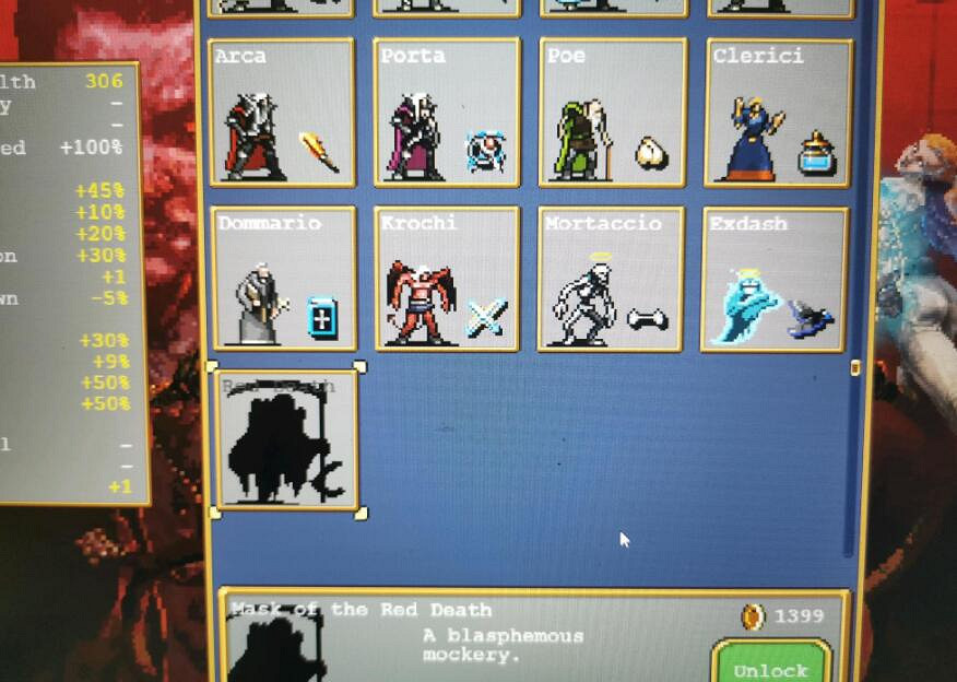 《吸血鬼倖存者》隱藏人物怎麽解鎖？死神程式碼解鎖方法