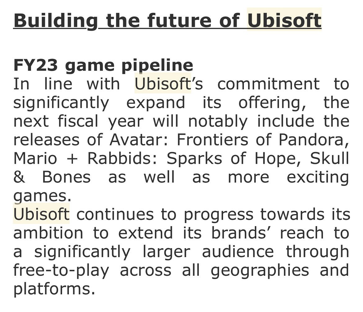 育碧2022財年Q3財報 《怒海戰記》2023年4月前發售 育碧2022財年Q3財報 《怒海戰記》2023年4月前發售