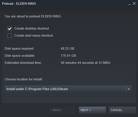 《艾爾登法環》Steam預載容量48.25GB 《艾爾登法環》Steam預載容量48.25GB