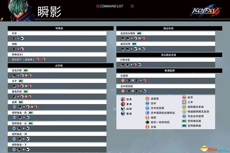 《格鬥天王15》圖文攻略 全人物出招表及戰鬥技巧