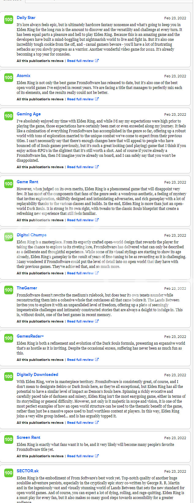 《艾爾登法環》ign評分是什麽 ign評分介紹 《艾爾登法環》ign評分是什麽 ign評分介紹